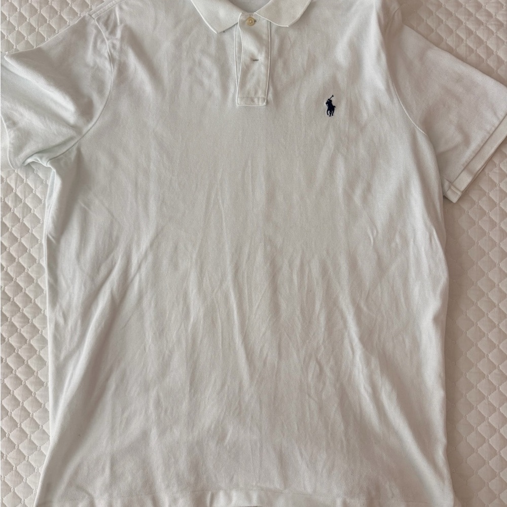 Polo by Ralph Lauren White Polo with Navy Pony